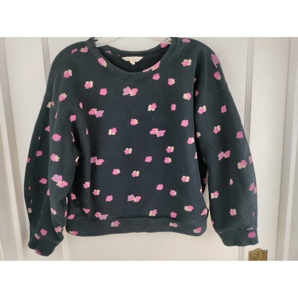 Rebecca Taylor Size Small Floriana Crop Floral Pullover Sweatshirt - Picture 5 of 5